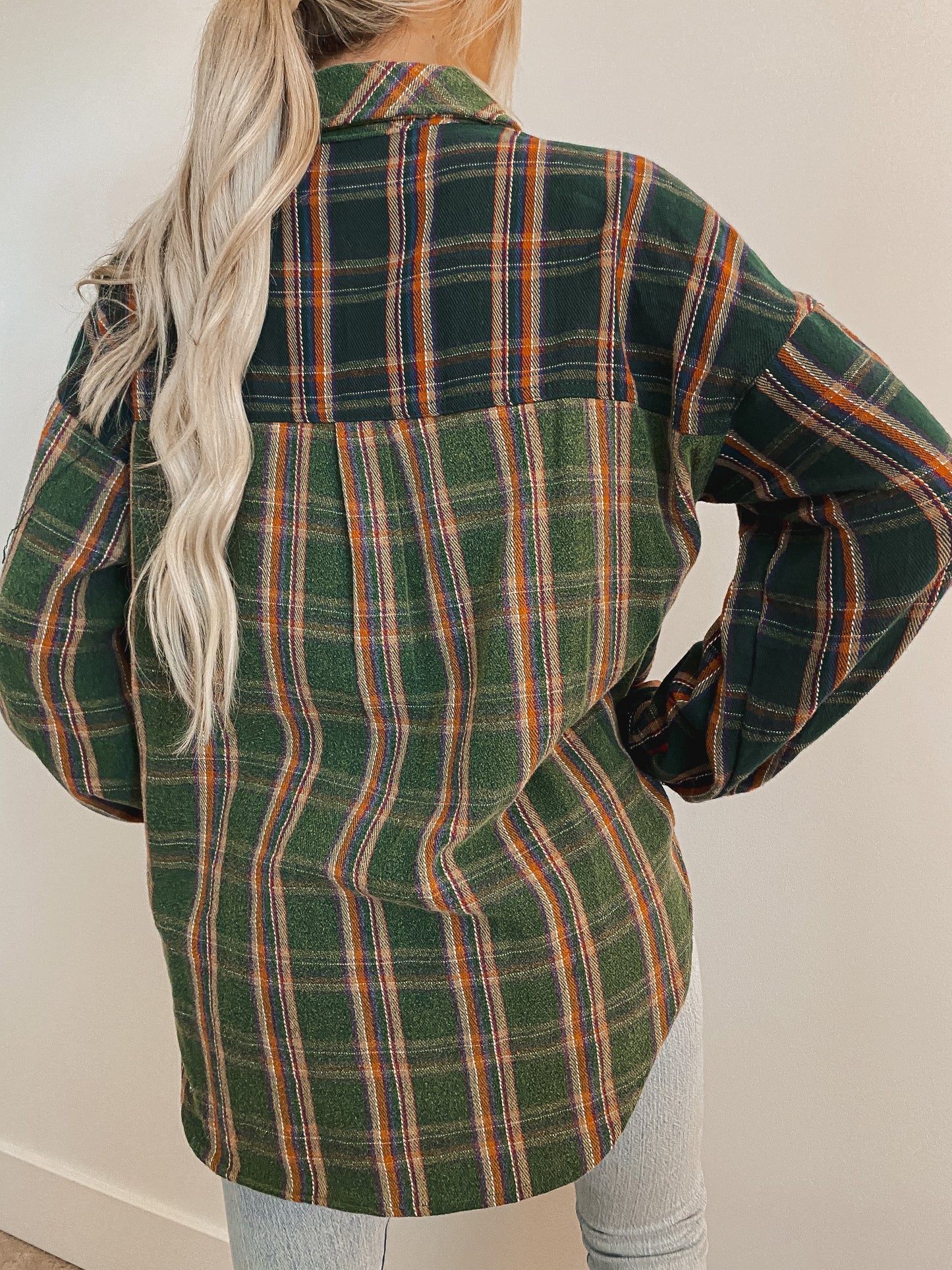 Vintage Two Tone Plaid Button Down