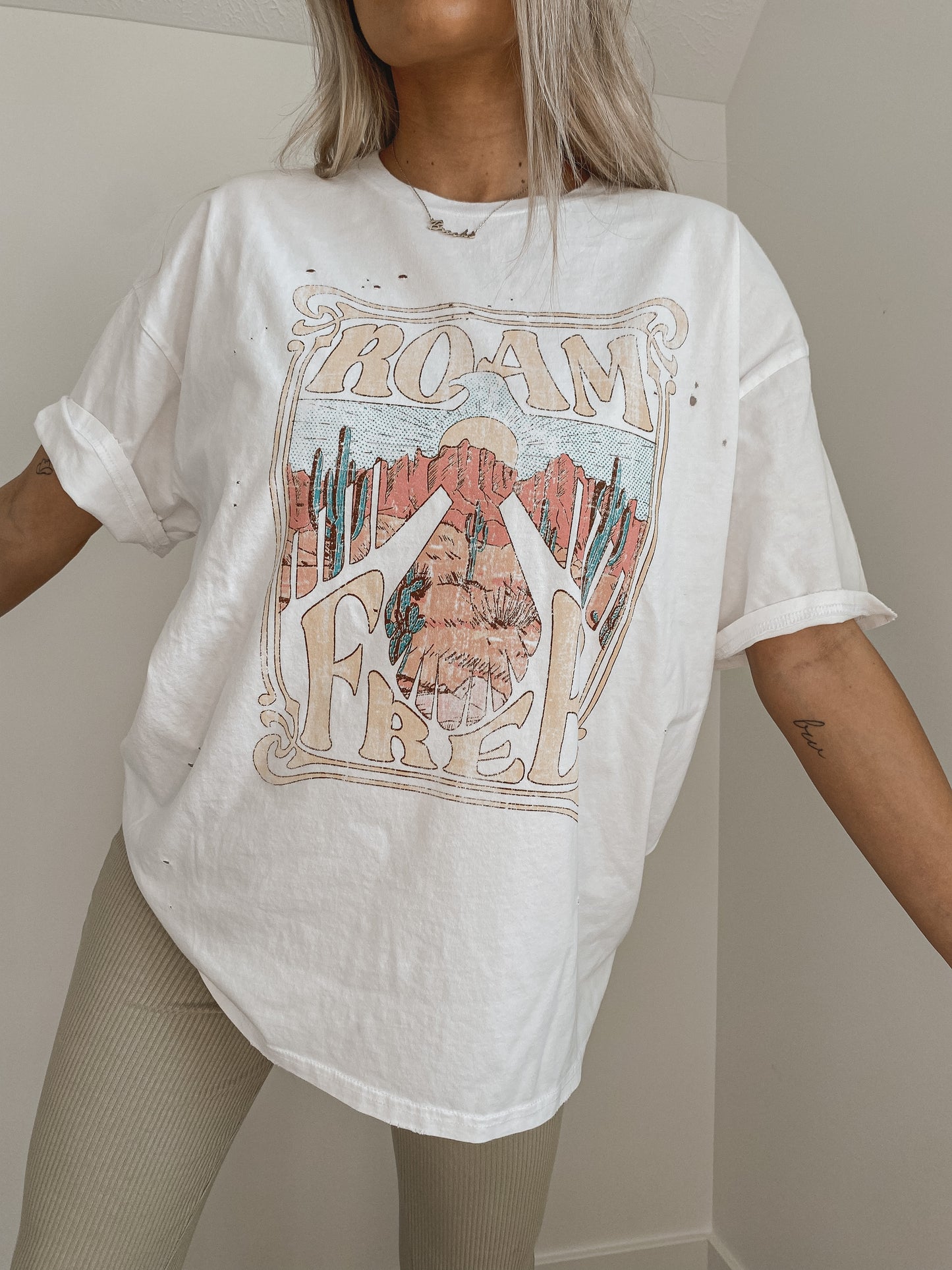 Roam Free Oversized Graphic Tee