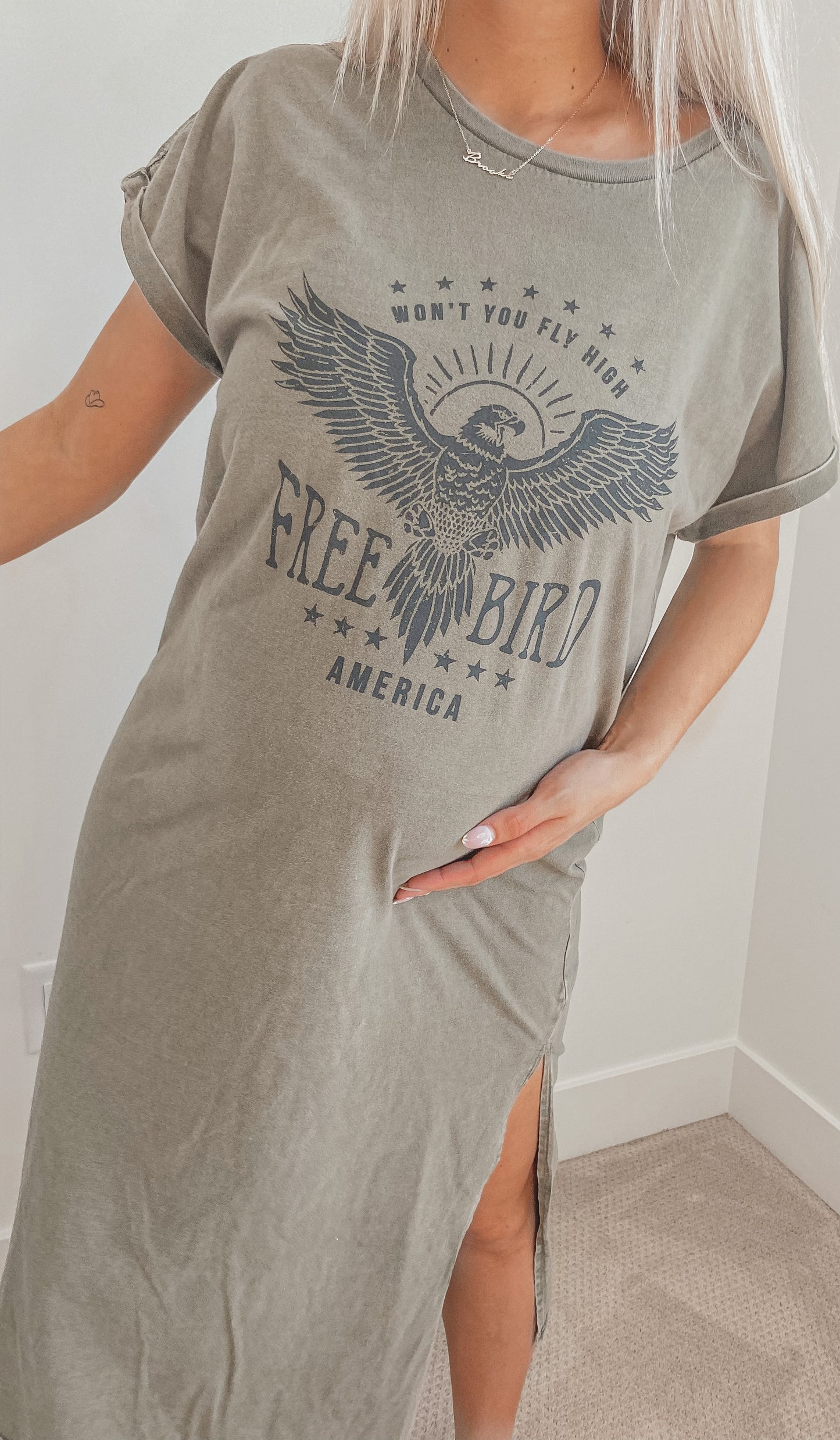 Graphic Tee Shirt Dress