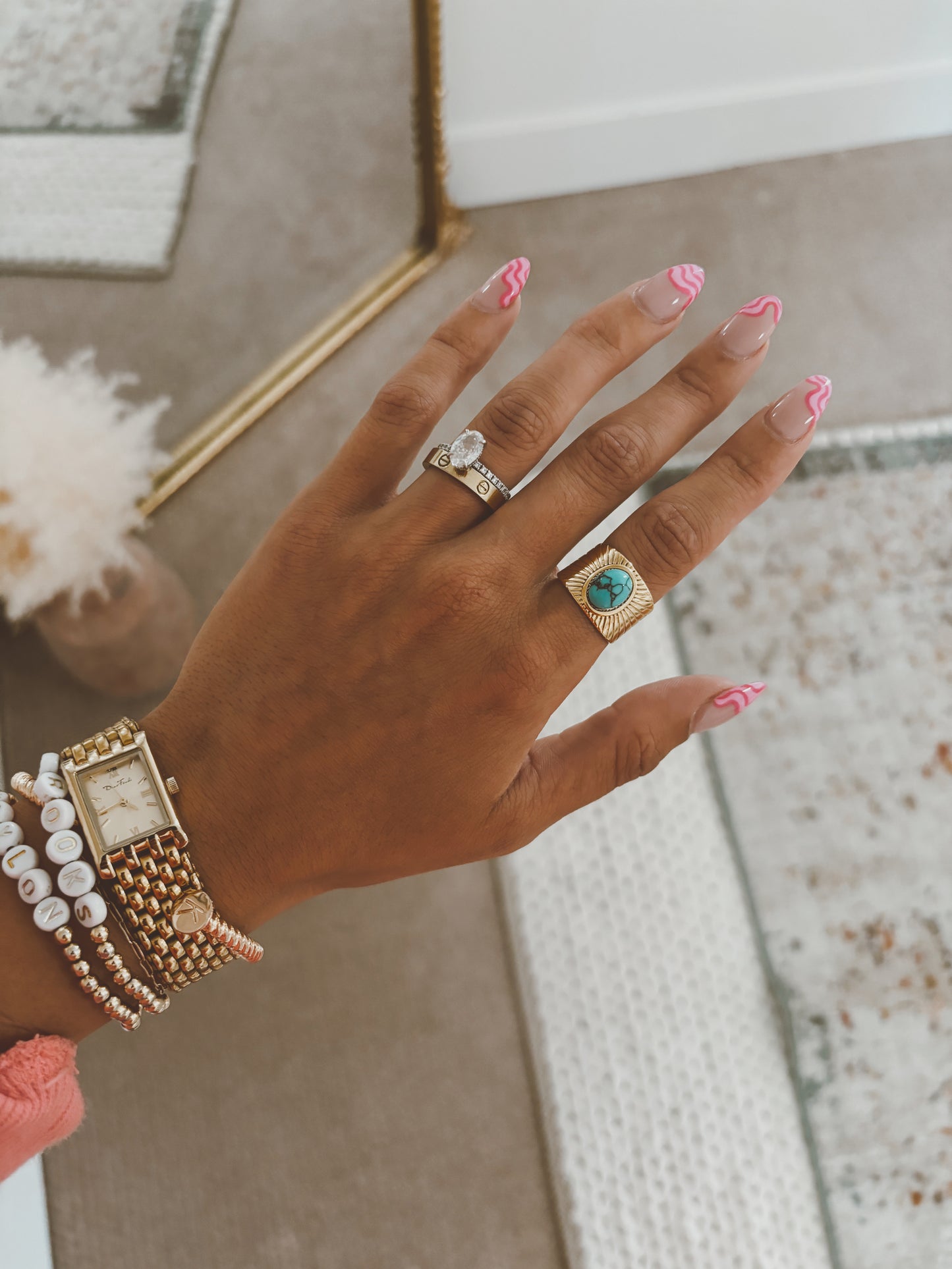 Reef Turquoise Adjustable Ring