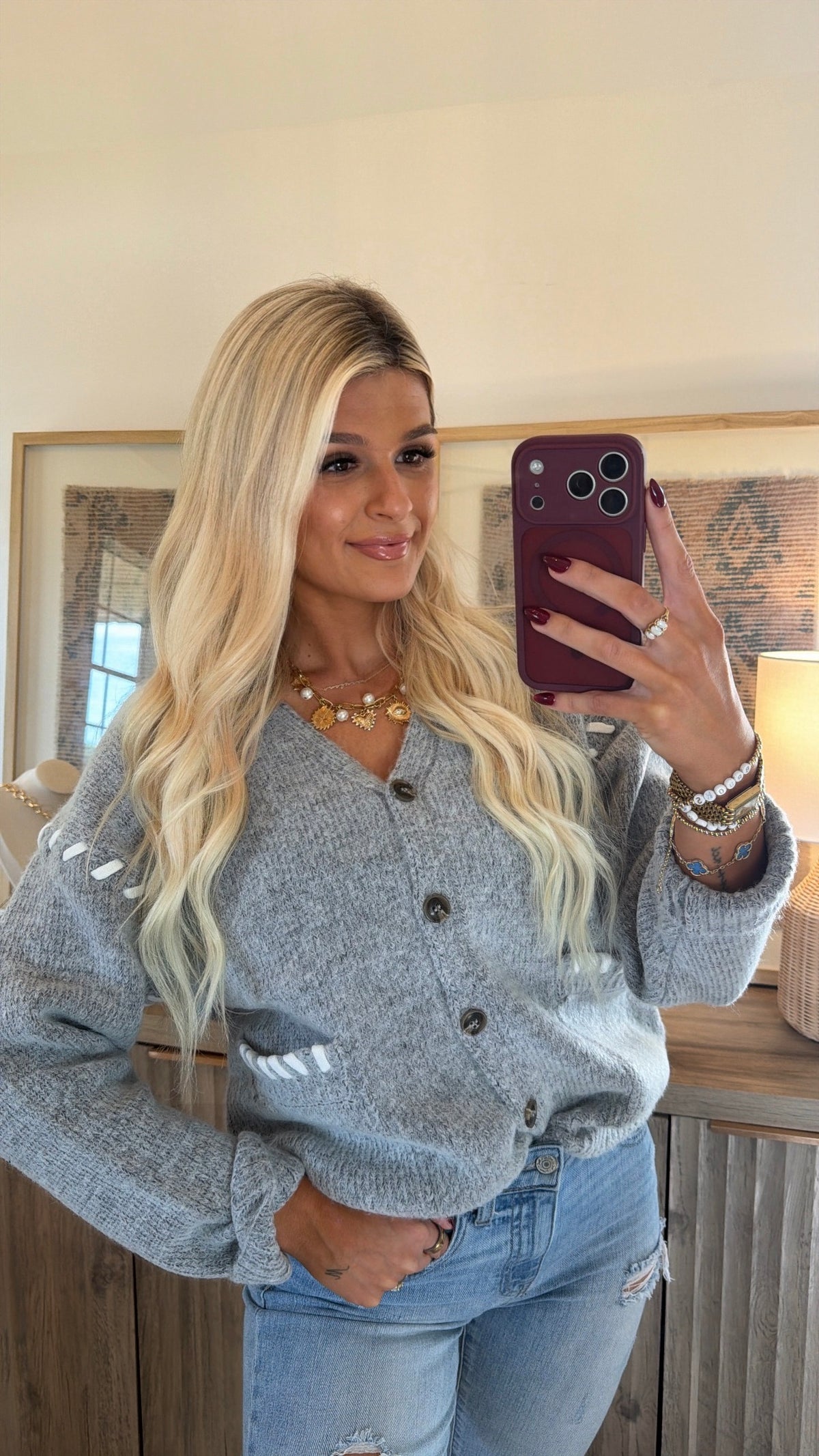 The Britan Hand Made Cardigan Sweater - Grey