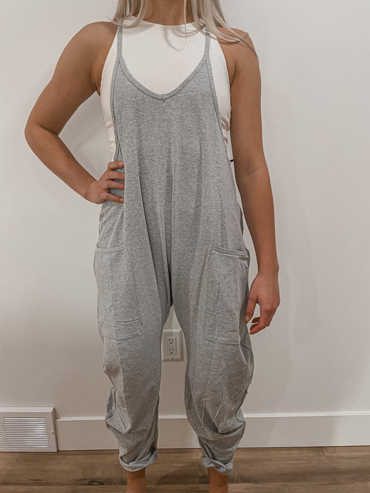 Staying In Jumpsuit - Grey