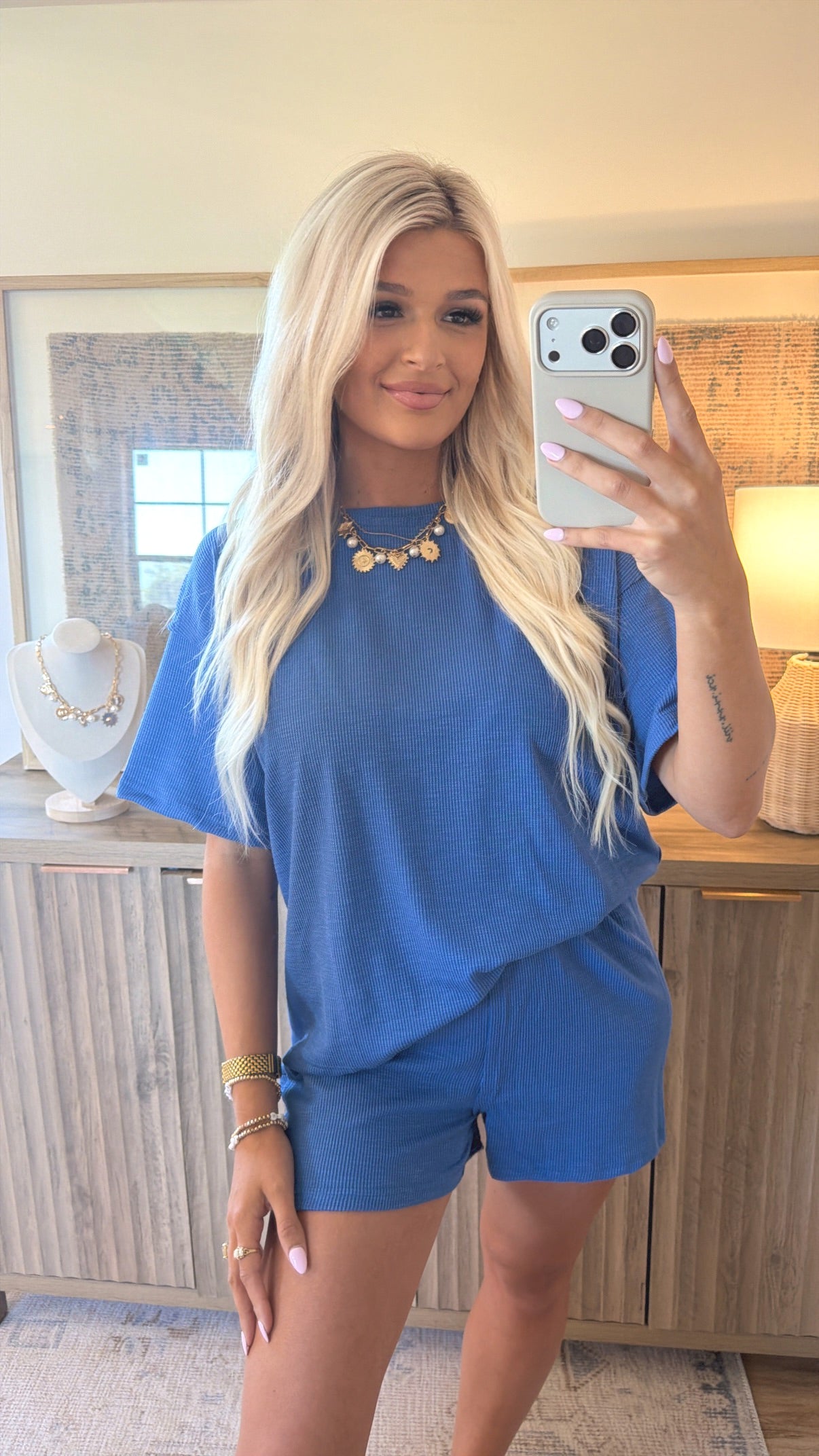Elle Oversized Lounge Set - Cobalt Blue