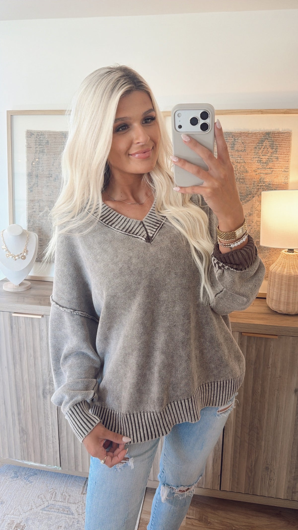 The Rory Oversized Sweater - Mocha