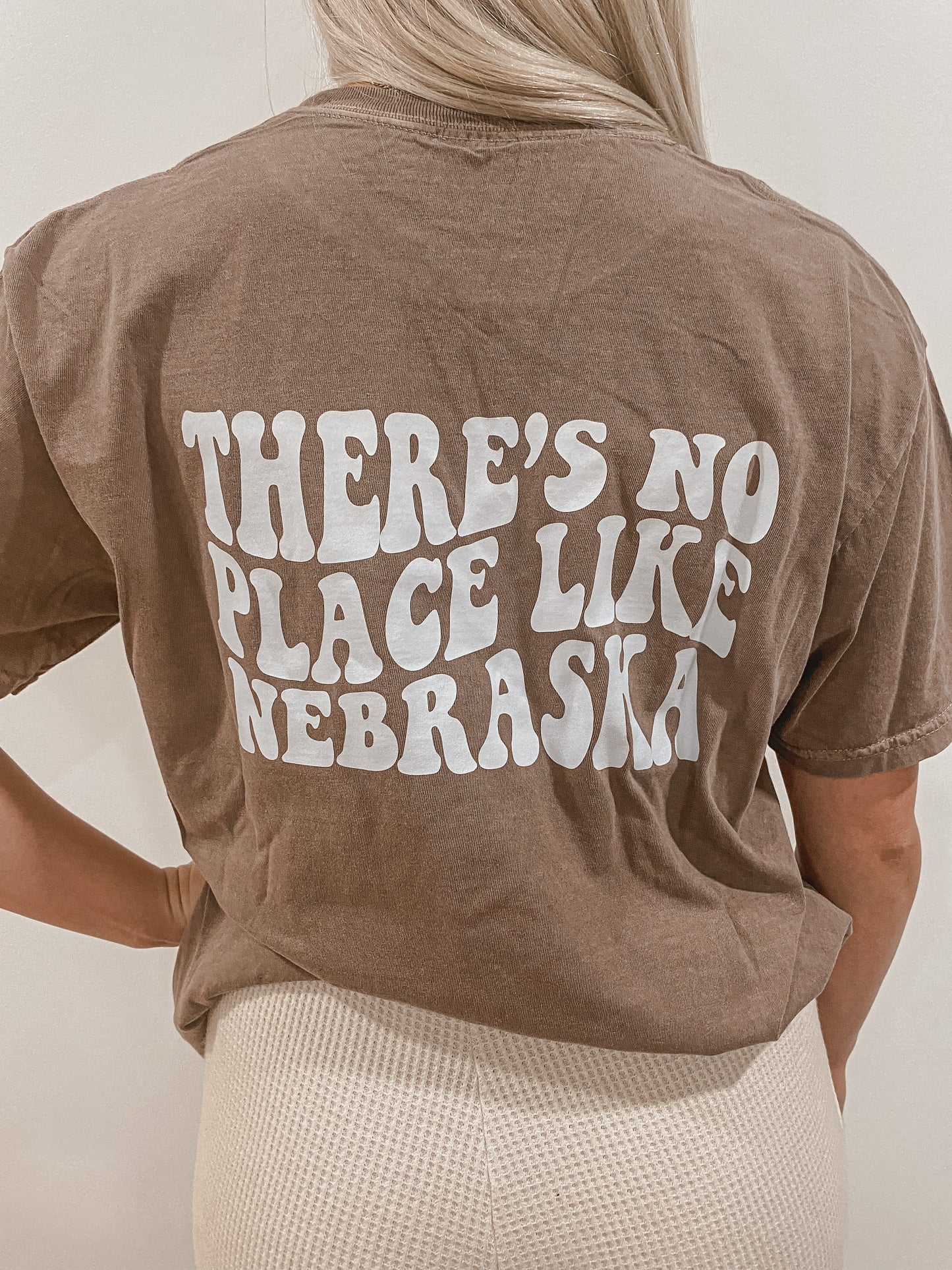 There's No Place Like Nebraska T-Shirt - Espresso