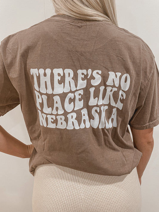 There's No Place Like Nebraska T-Shirt - Espresso