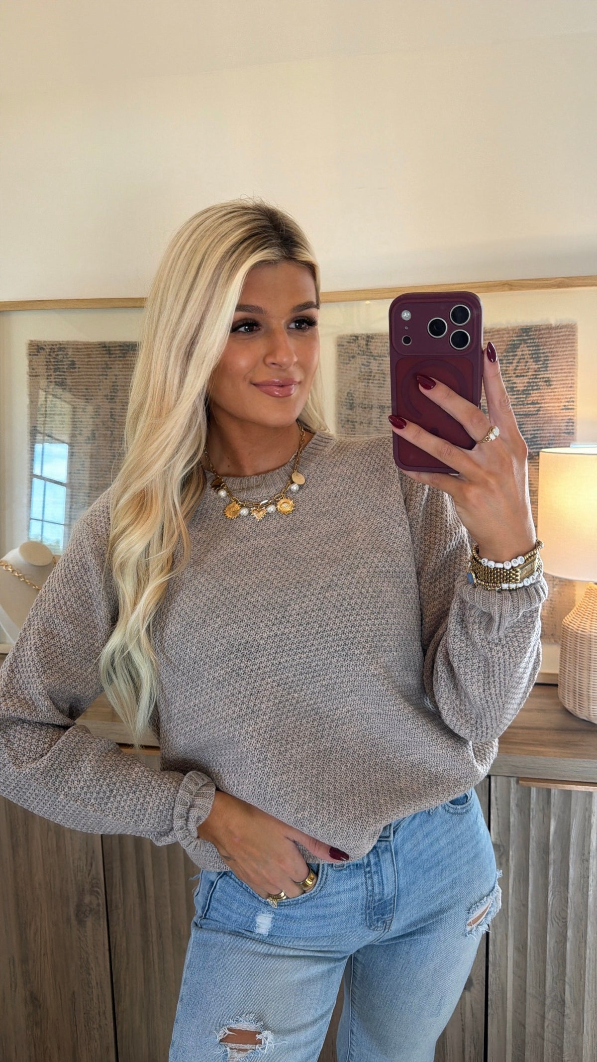 The Brin Basic Sweater - Heathered Oatmeal