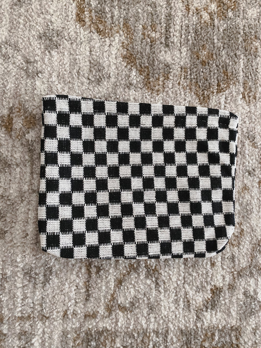 Checkered Makeup Bag