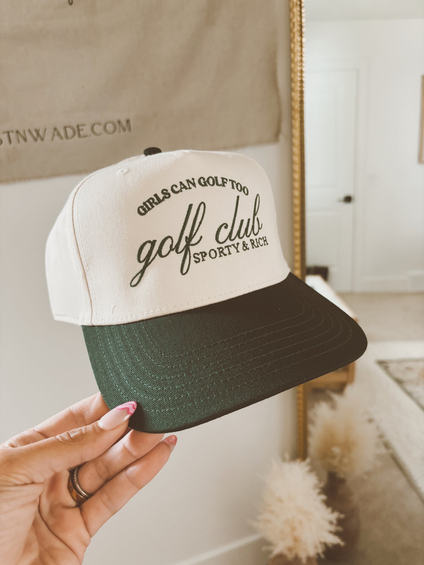 Golf Girly Trucker Hat - Green