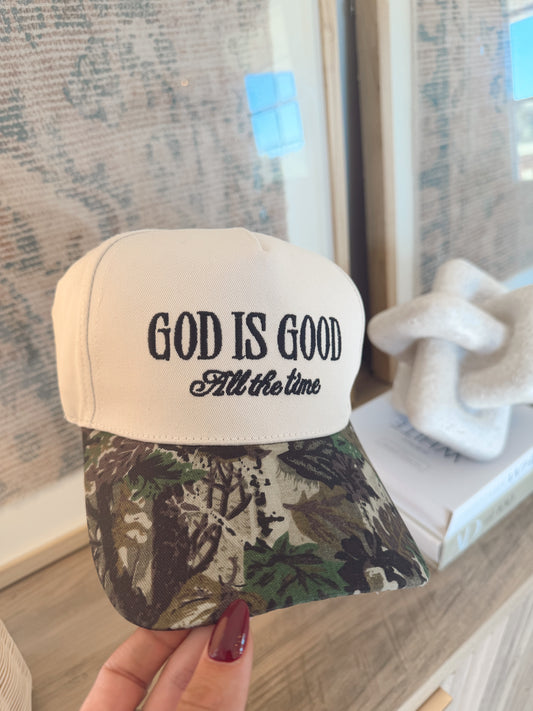 God is Good Trucker Hat - Camo