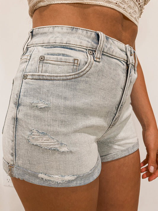 Ultra High Rise Denim Shorts