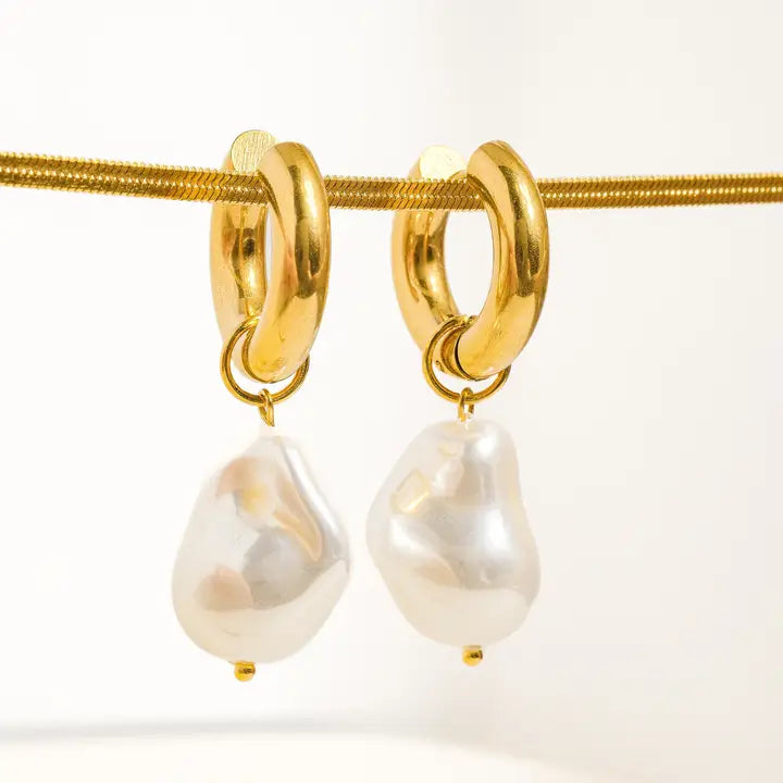 Large Pearl Drop Earrings