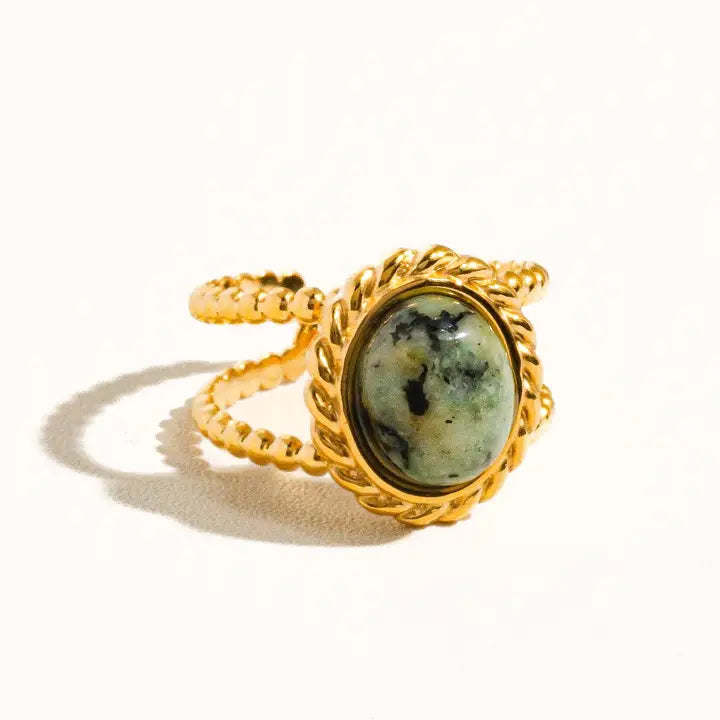 Vintage Stone Adjustable Ring