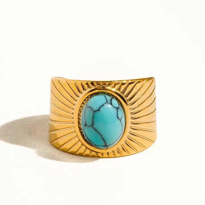 Reef Turquoise Adjustable Ring