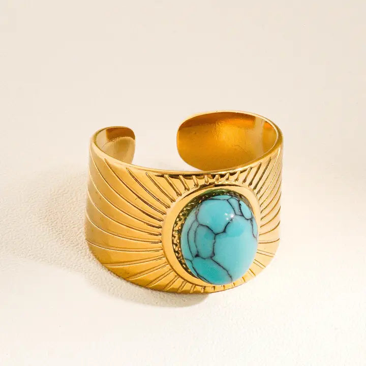 Reef Turquoise Adjustable Ring