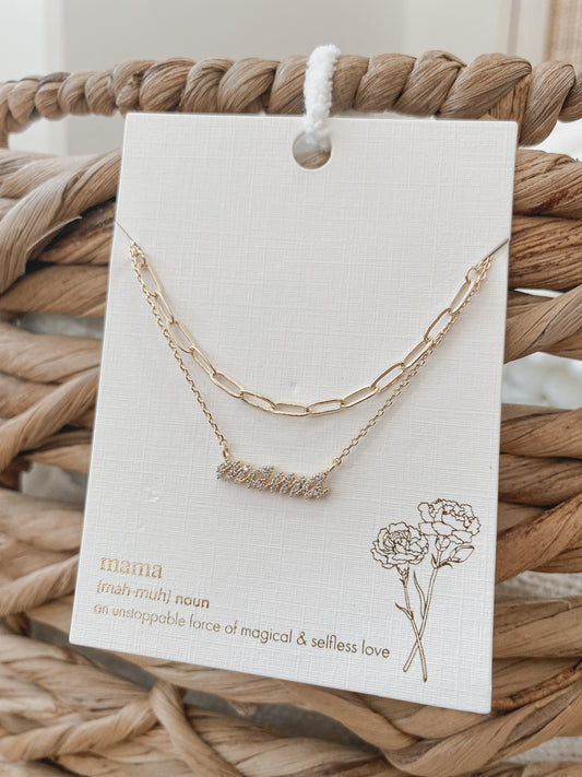 Mama + Layered Chain Necklace