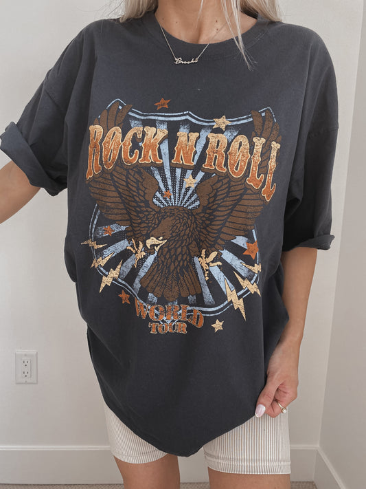 Rock N Roll Oversized Graphic Tee